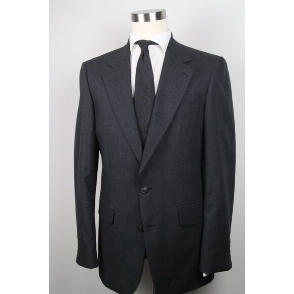 Stafford Mens 2-pc Suit‎ Blazer Jacket 40L Pants Size 30Wx31L Grey Solid E081155 - Picture 4 of 15